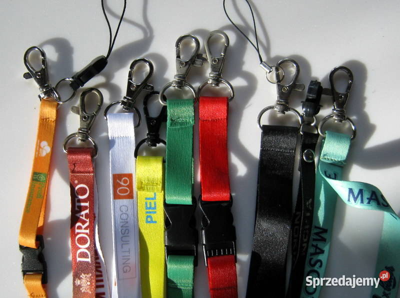 Smycze reklamowe 9 sztuk różne Biuro Kraków