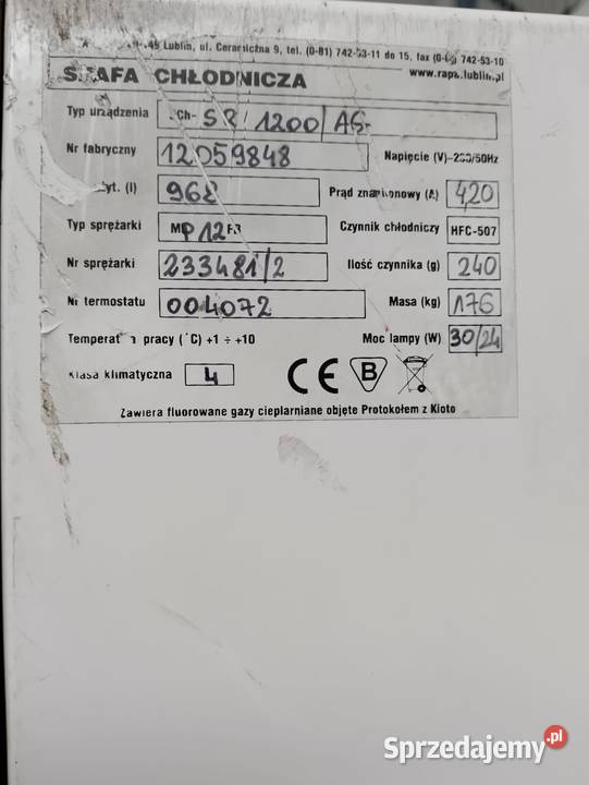 Witryna chłodnicza 2drzw Rapa SCHSR1200AG Wrocław