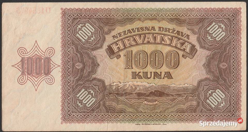 Chorwacja 1000 kuna 1971 stan 2 Łódź sprzedam