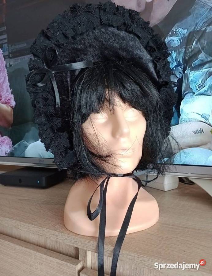 Nowy bonnet wiktoriański vintage lolita Dla kobiet Nakrycia głowy Sokolniki-Las sprzedam