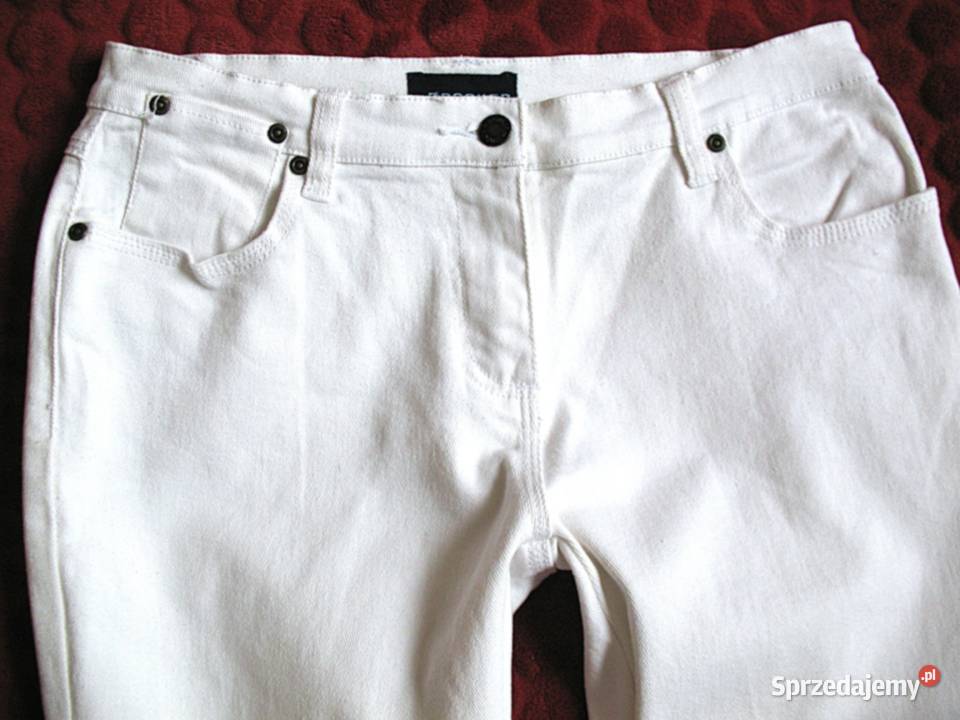 Spodnie damskie jeans 40 L biodra 100 Brooker biały Siedlce