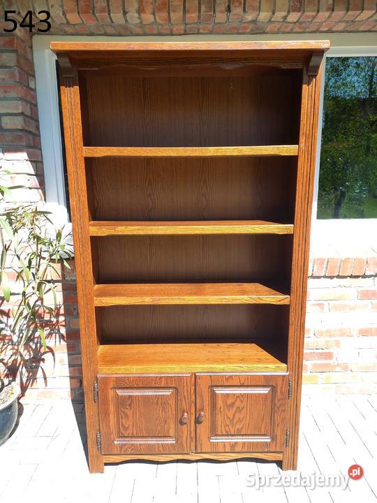 Regał na książki dębowy Biblioteka Szafka 543 zachodniopomorskie Gawroniec