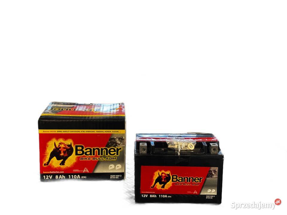 Akumulator BANNER 12V 8Ah 120A L YTX9BS 50812 dolnośląskie Jelcz-Laskowice