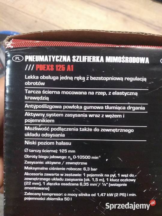 Szlifierka pneumatyczna mimośrodowa parkside wąż