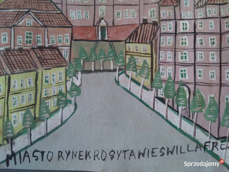 Obraz w typie NIKIFOR KRYNICKI autor nieznany Warszawa