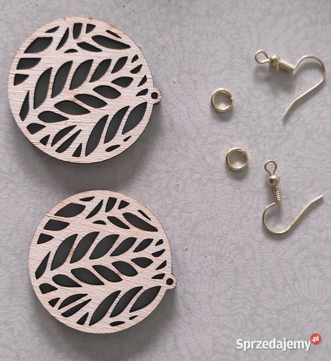 kolczyki handmade baza decoupage z biglami kol4 Tczew