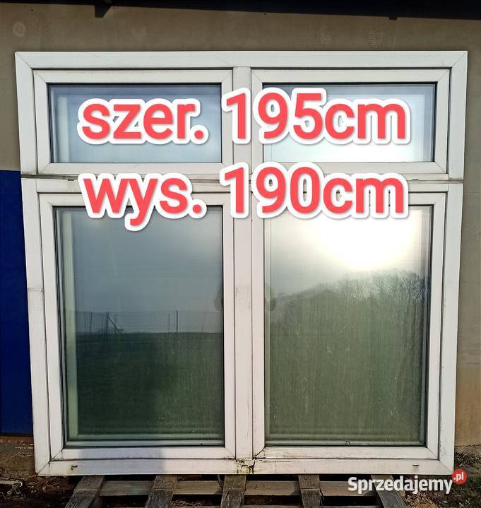 OKNO 195x190 okna 5 sztuk pcv duże białe podkarpackie Ropczyce
