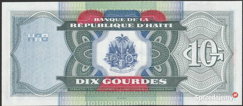 HAITI 10 gourdes 2000 STAN BANKOWY UNC łódzkie Łódź