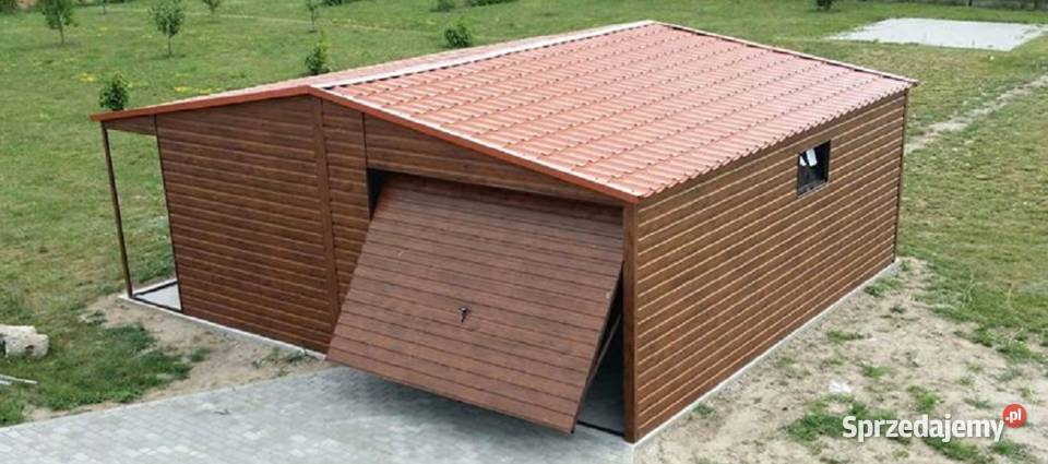 Garaż Blaszany Drewnopodobny Garaże Blaszane 36m2 Gliwice