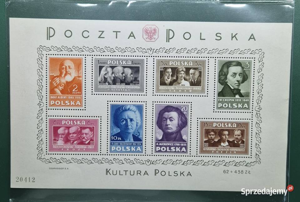 Znaczki Polska Blok 10Kultura Polska Filatelistyka Wałbrzych sprzedam