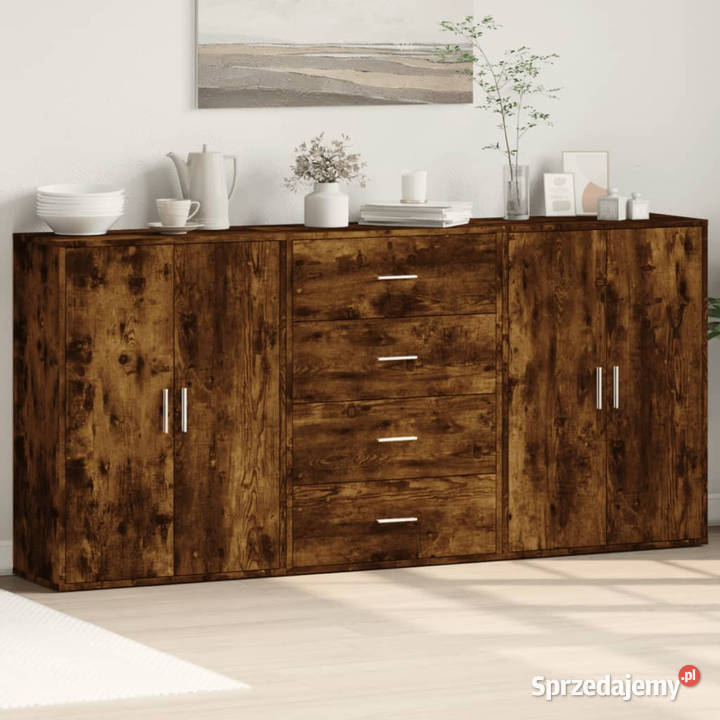 Szafki 3 przydymiony dąb 60x31x84 WM3276578 Warszawa