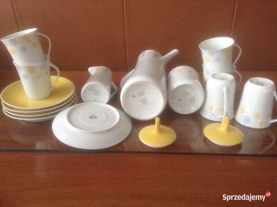 Polcelanowy serwis do kawy GOPLANA sygnowany Opole
