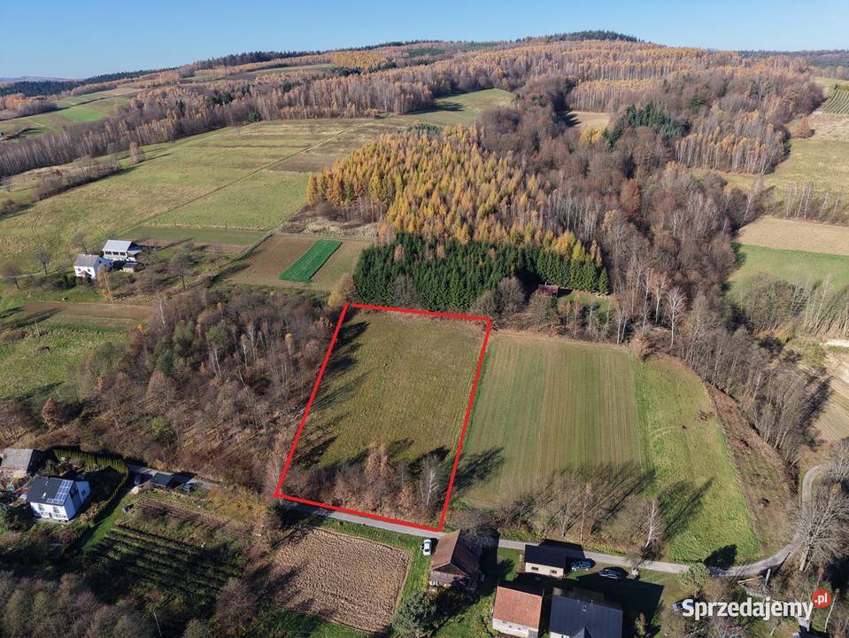 Widokowa działka budowlana Gwoznica Dolna Gwoźnica Dolna