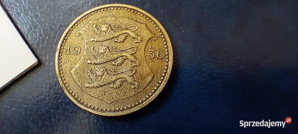 Stare monety 50 senti 1936 Estonia podkarpackie