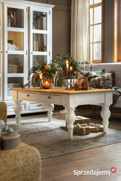 Stylowa ława z toczonymi nogami MES 19 Maków Podhalański