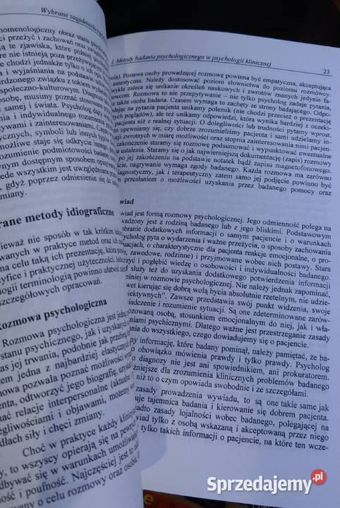 Wybrane zagadnienia z psychologii klinicznej Warszawa sprzedam