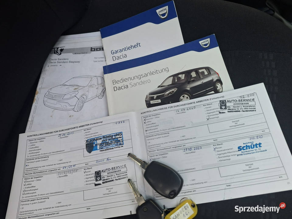 Dacia Sandero Stepway 16MPi benzyna ŁADNA relingi dachowe Olsztyn sprzedam