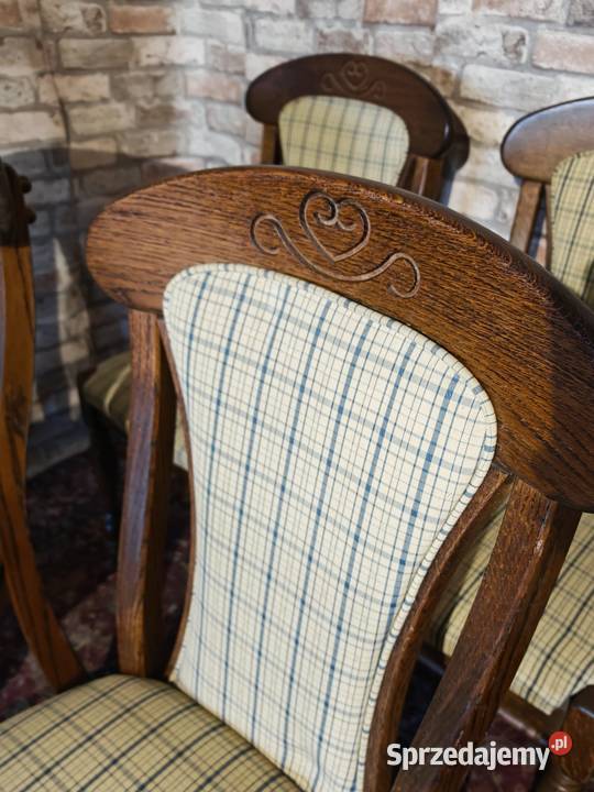 6 porządnych dębowych krzeseł Sandomierz