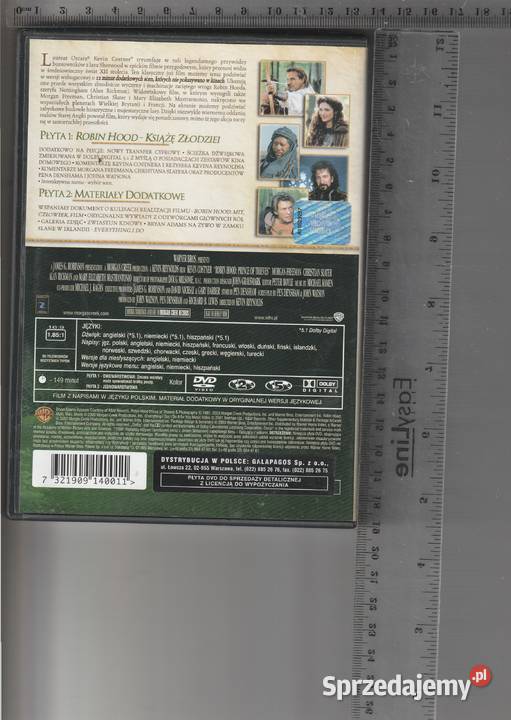 Robin Hood Książę Złodziei Kevin Costner DVD Pruszków