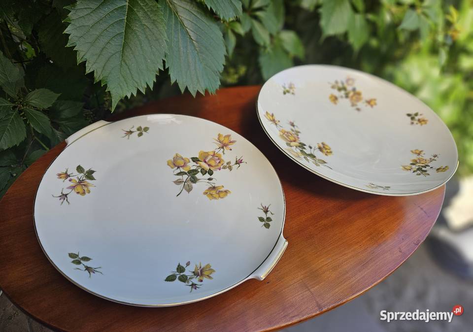 Rosenthal Aida 2 duże patery żółta róża