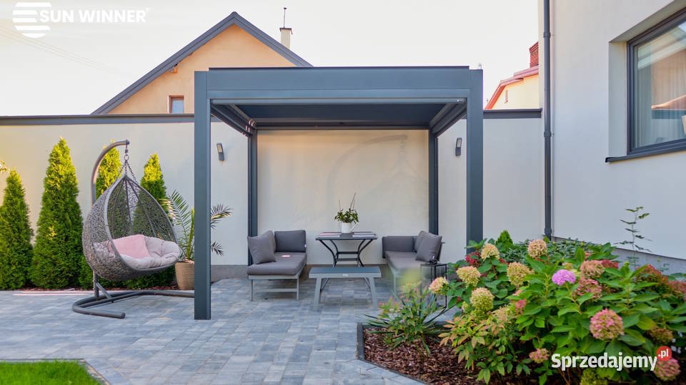 Pergola tarasowa z dachem lamelowym Pozostałe Ogród