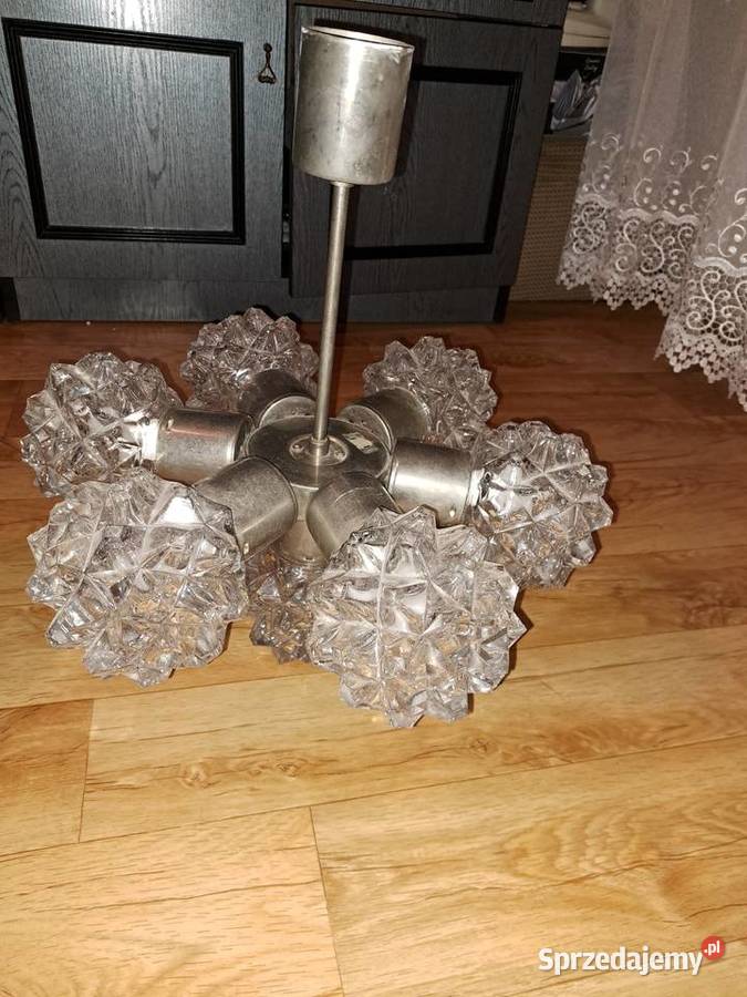Retro lampa wiszaca 1963 roku firmy Kamenick dolnośląskie Lubań