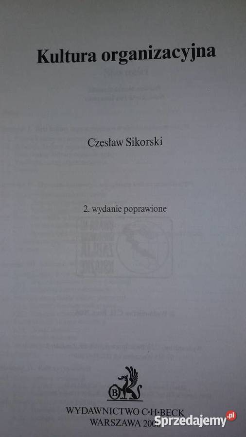 Kultura Organizacyjna książki zawodowe biznes Warszawa