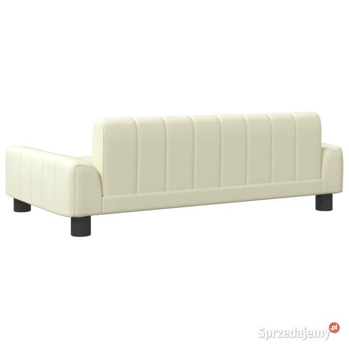 Sofa dzieci kremowa 90x53x30 sztuczna skóra Warszawa