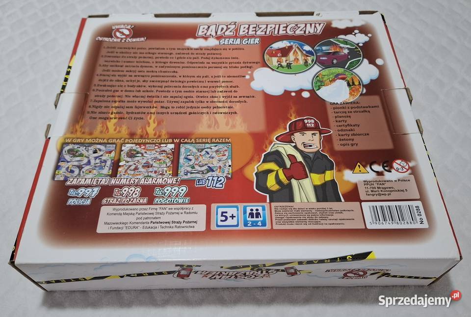 Zostań Strażakiem gra planszowa FAN Zabawka Czeladź