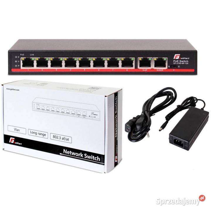 SWITCH POE GETFORT 8FE2GE 120W Wysokiej jakości Knurów