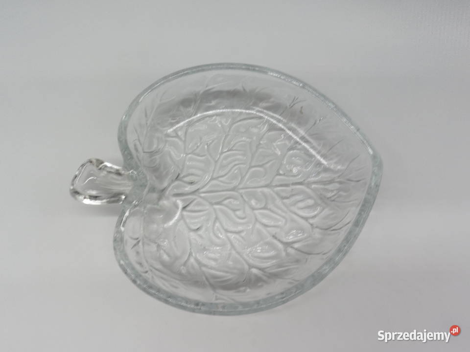 Stara Szklana Miseczkasalaterka LISTEK JABŁUSZKO