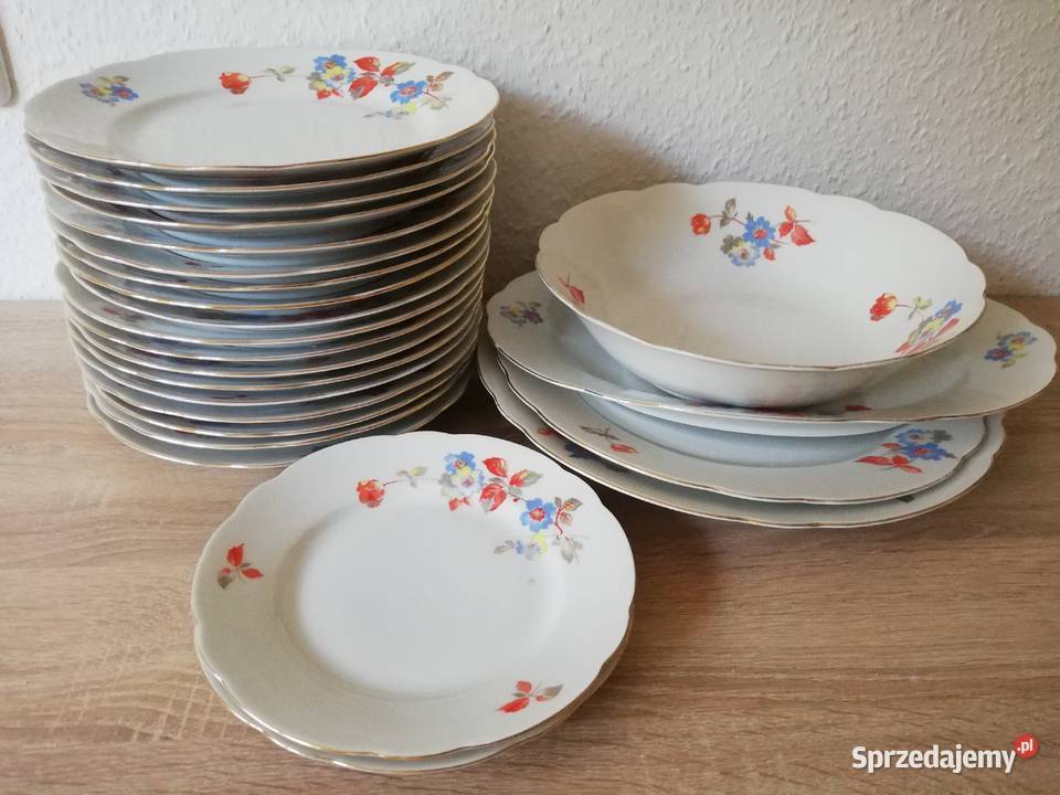 Talerze patery sygnowana stara porcelana Gorlice