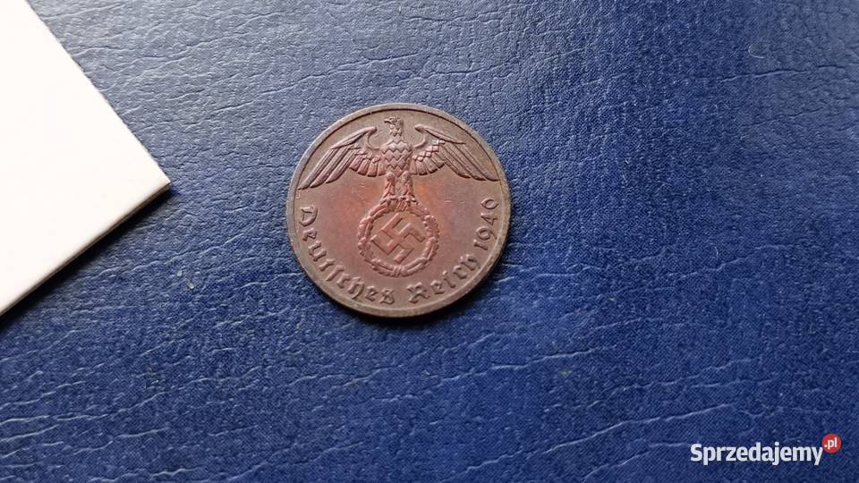 Stare monety 1 fenig 1940 F Niemcy Lesko
