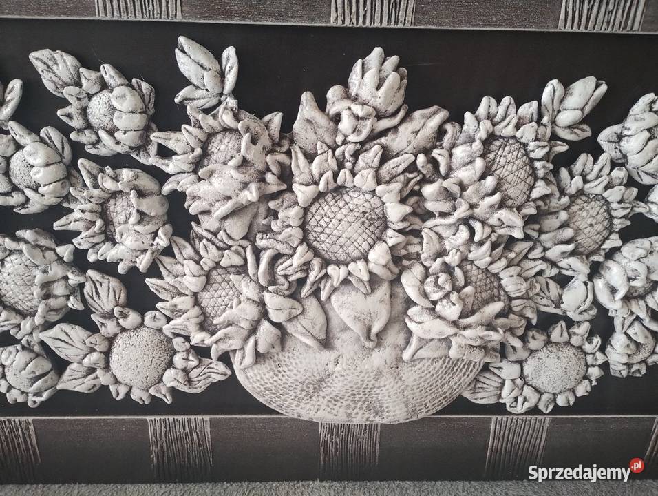 Płaskorzeźba słoneczniki Rękodzieło Ełk