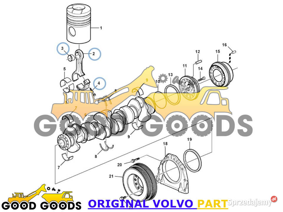 VOLVO KORBOWÓD D16C D16E 20898595 21527863 sprzedam