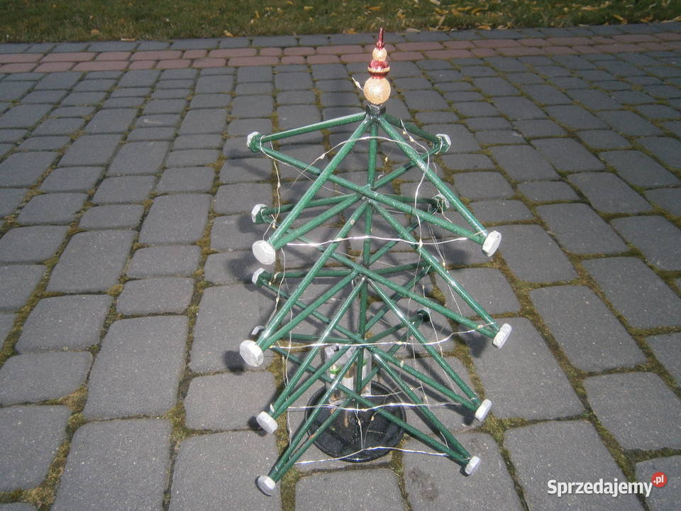 metalowa choinka z lampkami drucik 50 led Dekoracje i ozdoby Siedlce