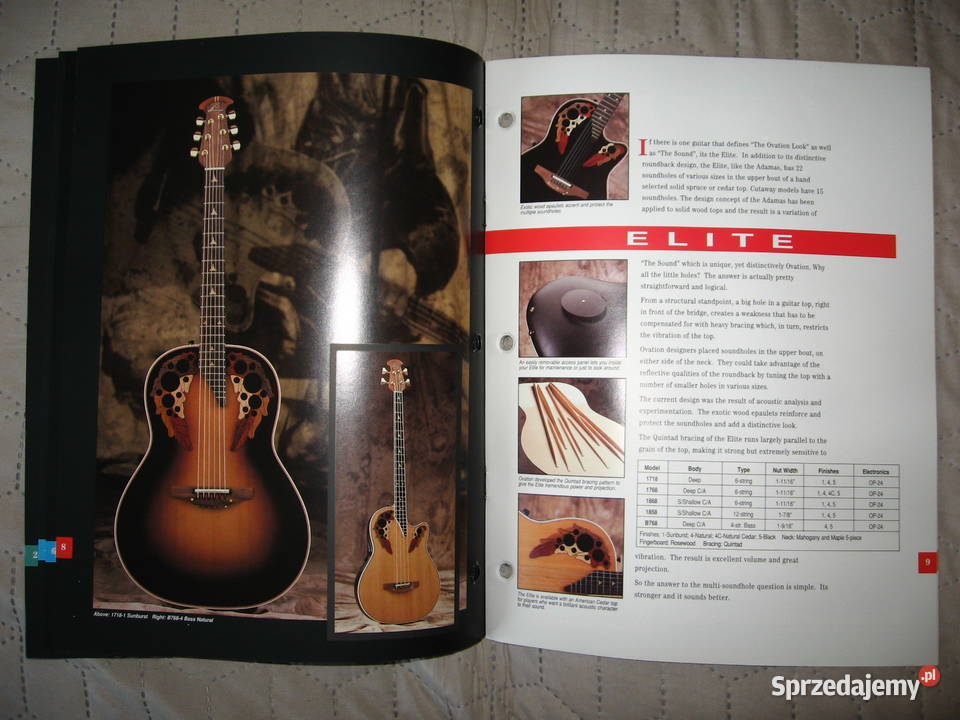 Ovation Guitars 1994 katalog gitar