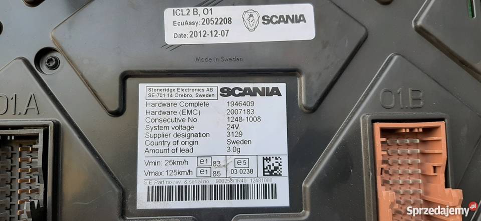 Licznik Zegary SCANIA 2052208 1920122 Wyposażenie wnętrza Staszów