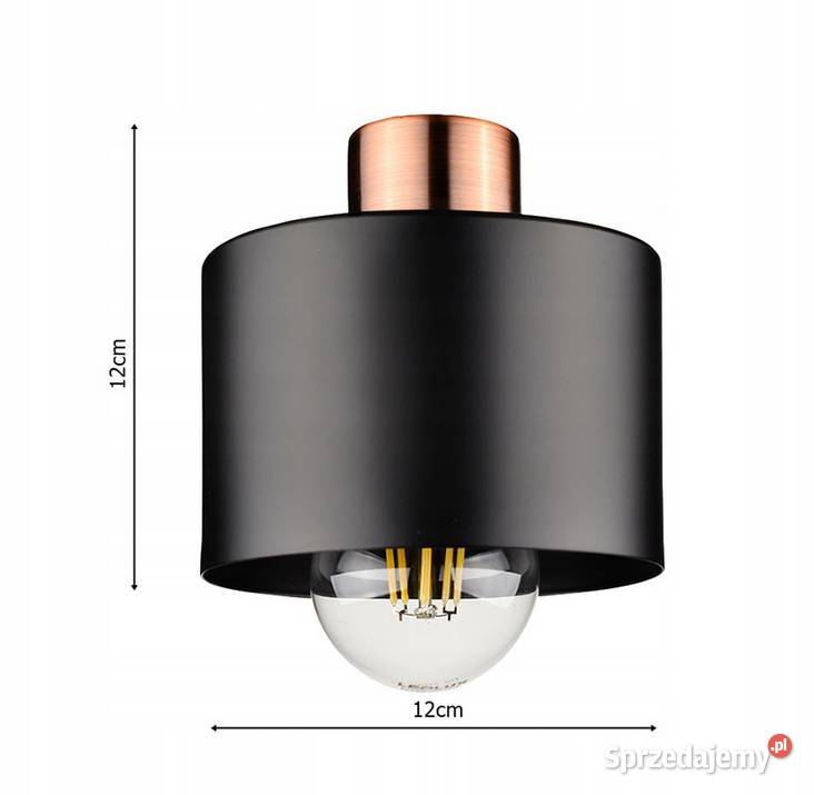 LAMPA SUFITOWA ŻYRANDOL PLAFON potrójna czarna Choroszcz