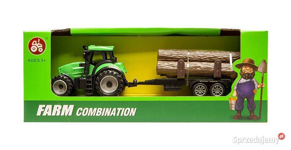 Mały traktor z przyczepą na drewno Poznań