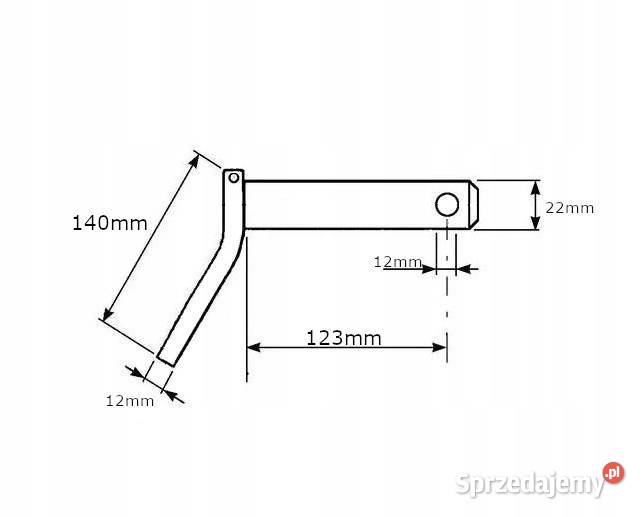 Sworzeń z uchwytem 22 x 123 mm małopolskie Kamionna