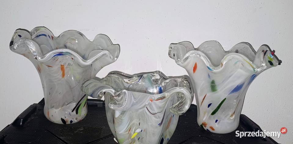 Zestaw wazonów Murano warmińsko-mazurskie Olsztyn