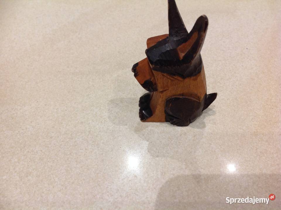 Piesek Figurka Drewniana Rzeźba Figurki i rzeźby Nowa Sól sprzedam