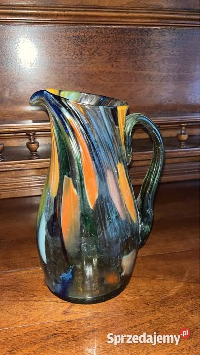 Dzbanek szklany Szkło kolorowe Czasy Prl pomorskie Gdańsk sprzedam