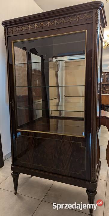 Wspaniała witrynaserwantka empire intarsjesklep Dąbrowa Górnicza