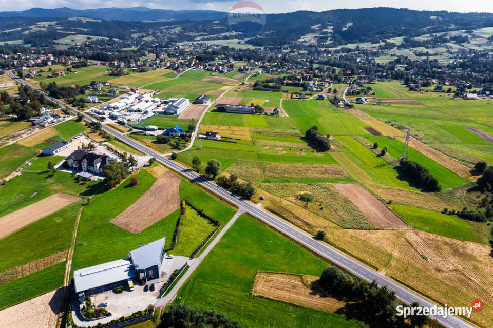 Działka produkcyjnousługowa w Rabie Wyżnej polna Raba Wyżna