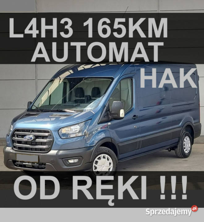 Ford Transit L4H3 Automat 165 Kamera Hak Super wspomaganie kierownicy Ford Szczecinek