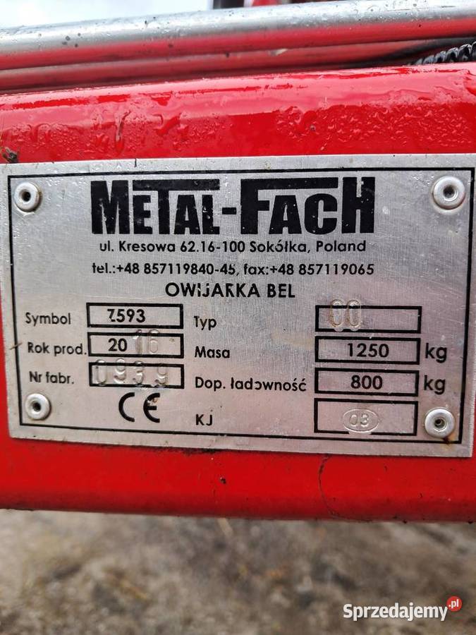 Owijarka samozaładowcza Metal Fach z593 przedni Zambrów