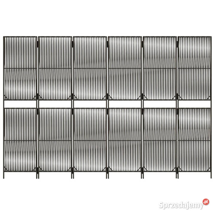 Parawan 6panelowy szary polirattan WM365402 Warszawa