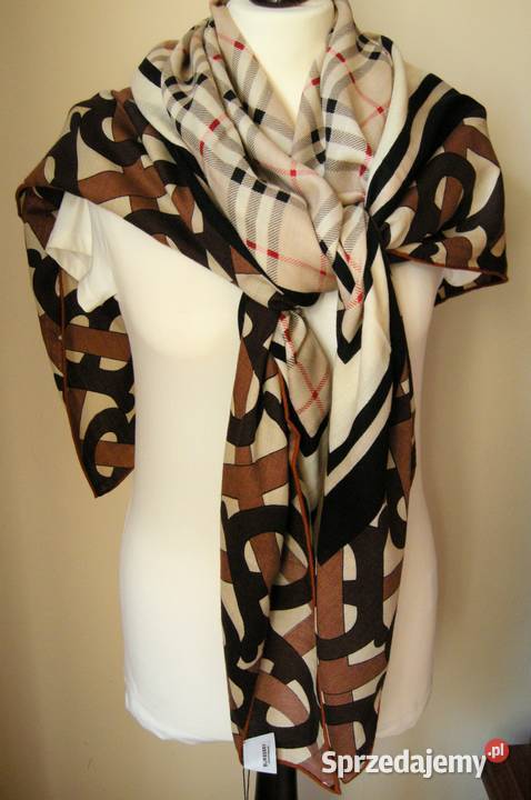 Burberry London lususowa chusta monogram print